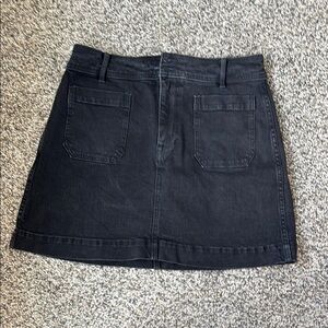 Madewell Black A-Line Denim Skirt